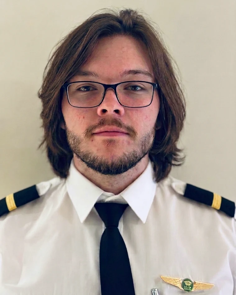 Cpt. Johannes S. Salzgeber in pilot uniform